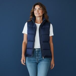 Old Navy Frost-Free Puffer Vest Navy Blue Size XL Tall